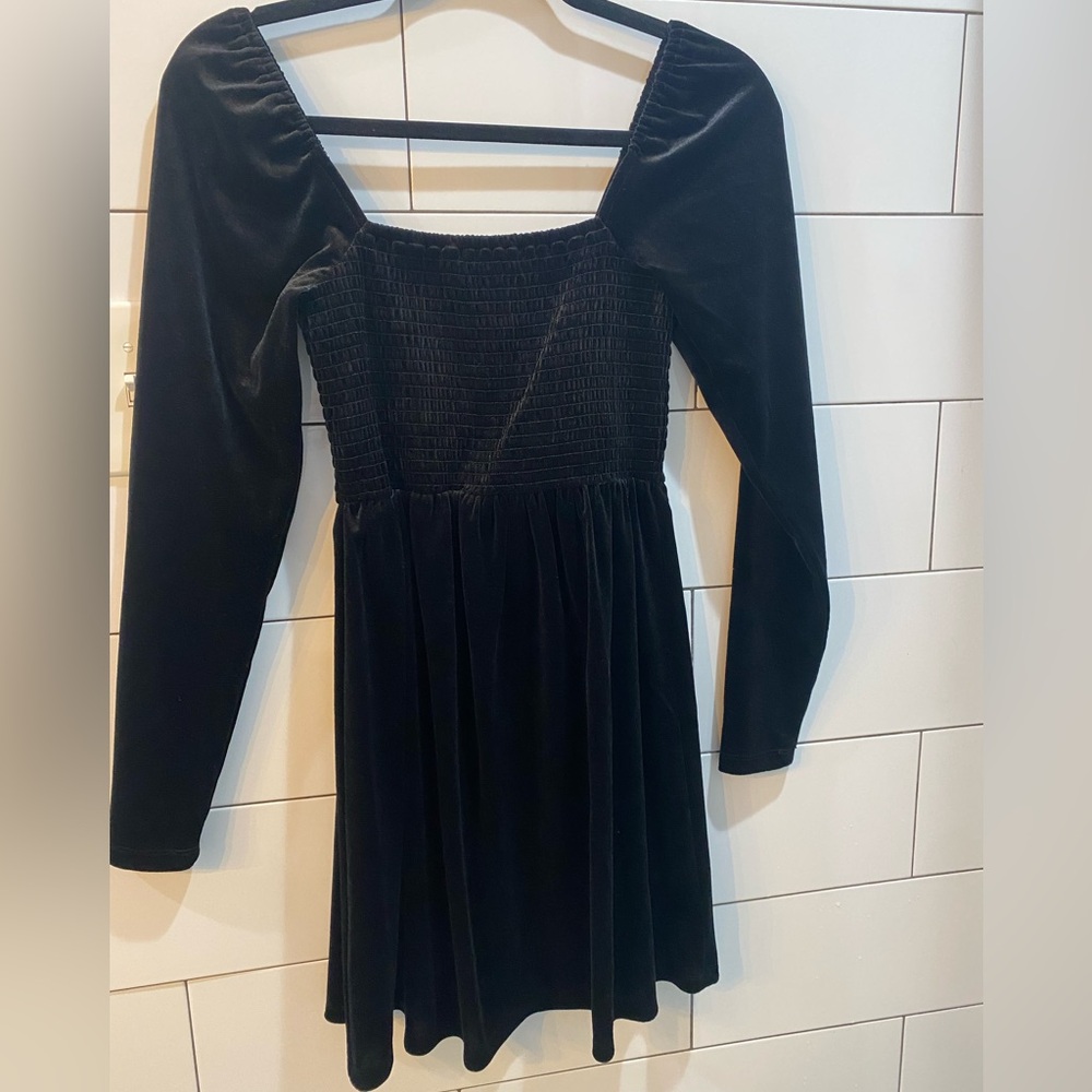 GAP Black Textured Dress